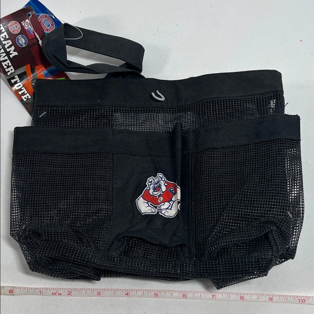 Black Mesh Team Shower Tote
